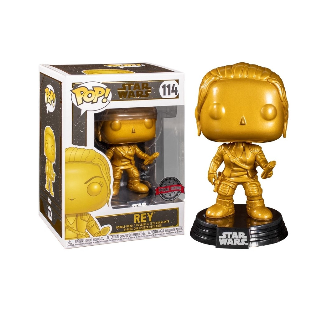 Funko POP Star Wars Rey chrome mat gold 114 figurka kolekcjonerska