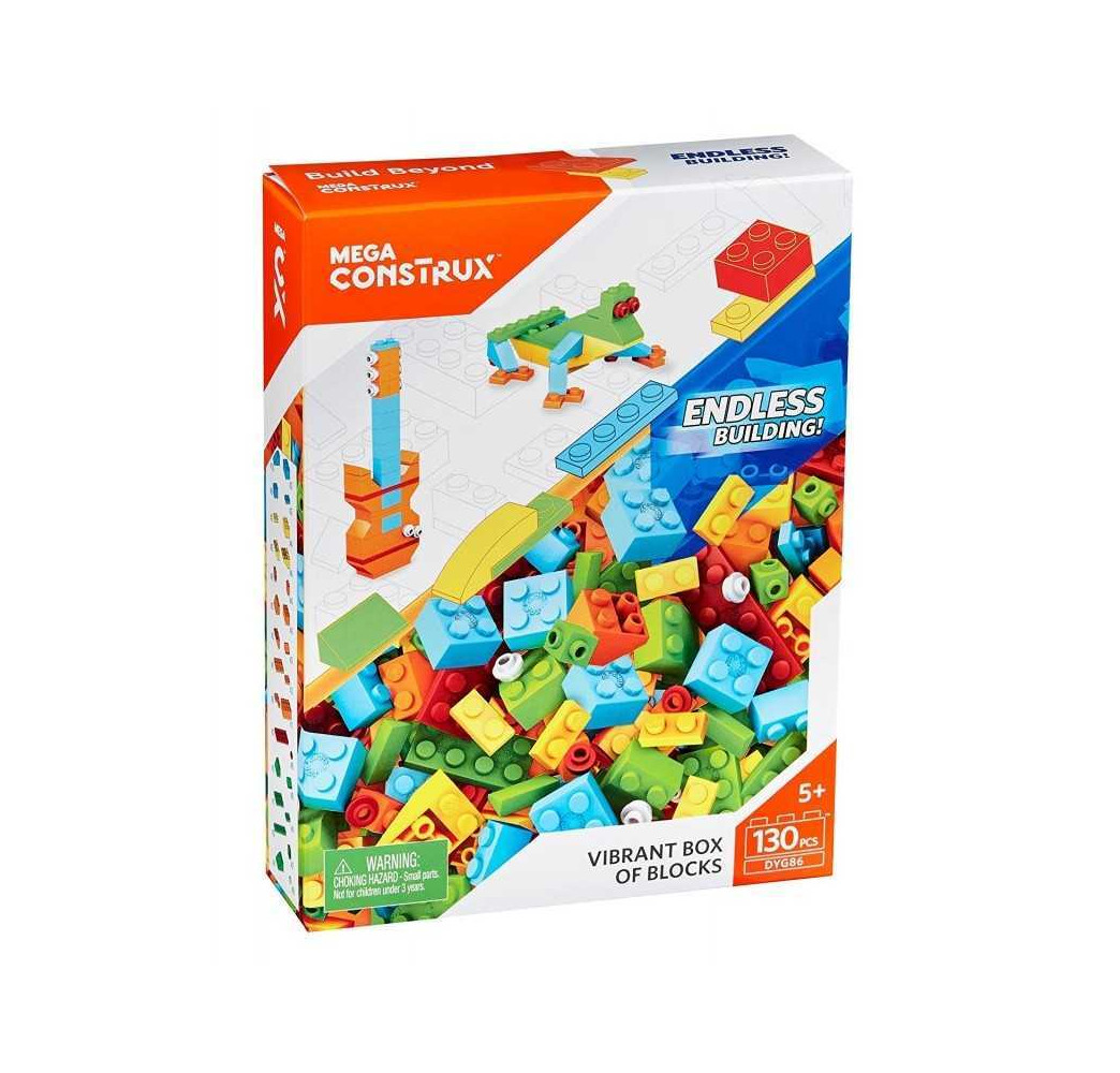 Mega Construx Vibrant Box 130pcs – kreatywne klocki dla dzieci