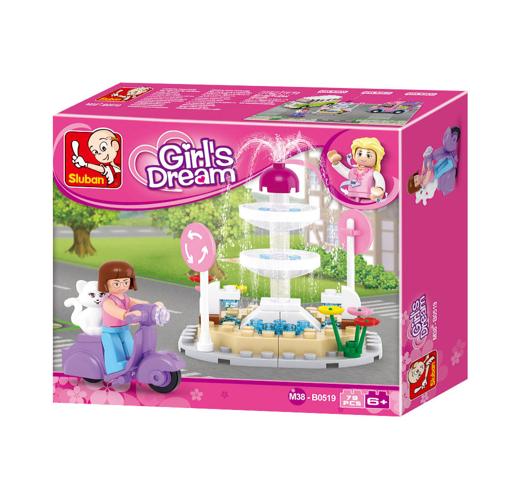 Klocki SLUBAN Fontanna 79 el. – kreatywna zabawka dla dzieci