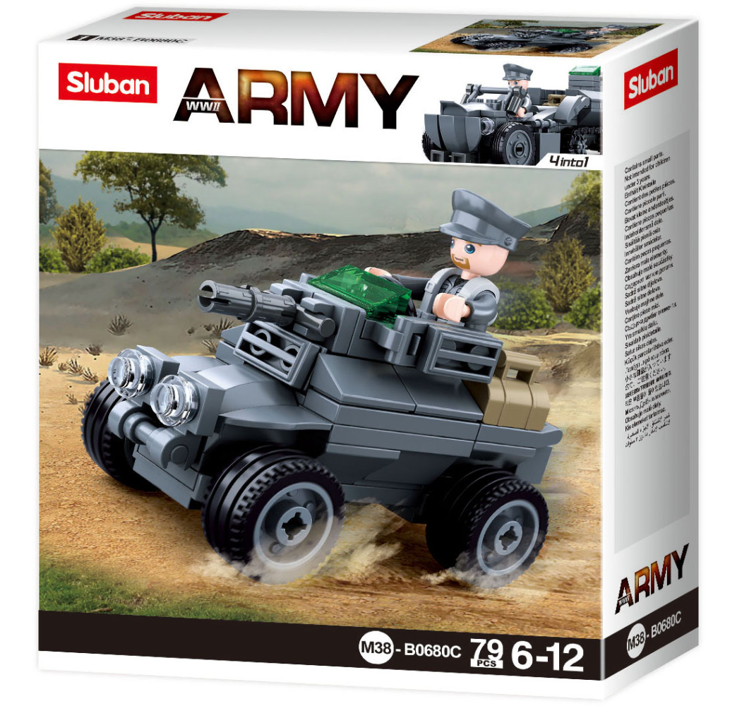 Klocki SLUBAN Army Pojazd 79 el. – kreatywna zabawka dla dziecka