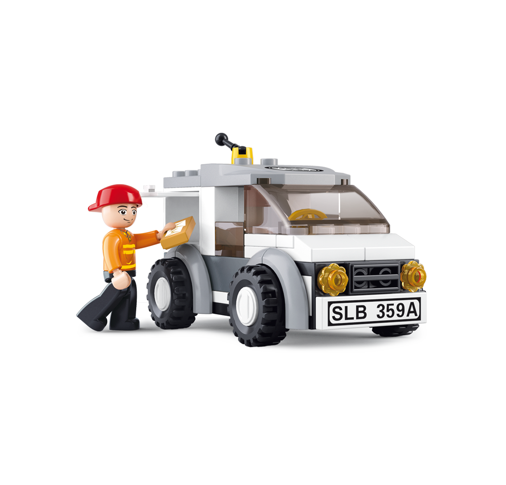 Klocki SLUBAN Aviation dostawczy 75 el. – zabawka dla dzieci