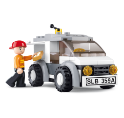 Klocki SLUBAN Aviation dostawczy 75 el. – zabawka dla dzieci