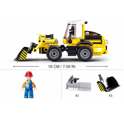 Klocki SLUBAN TOWN Spychacz 200el – kreatywna zabawka dla dzieci