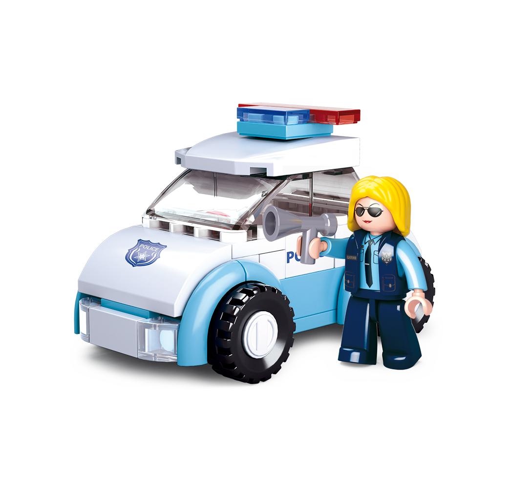 Klocki SLUBAN Policjantka 68 el. – kreatywna zabawka dla dzieci