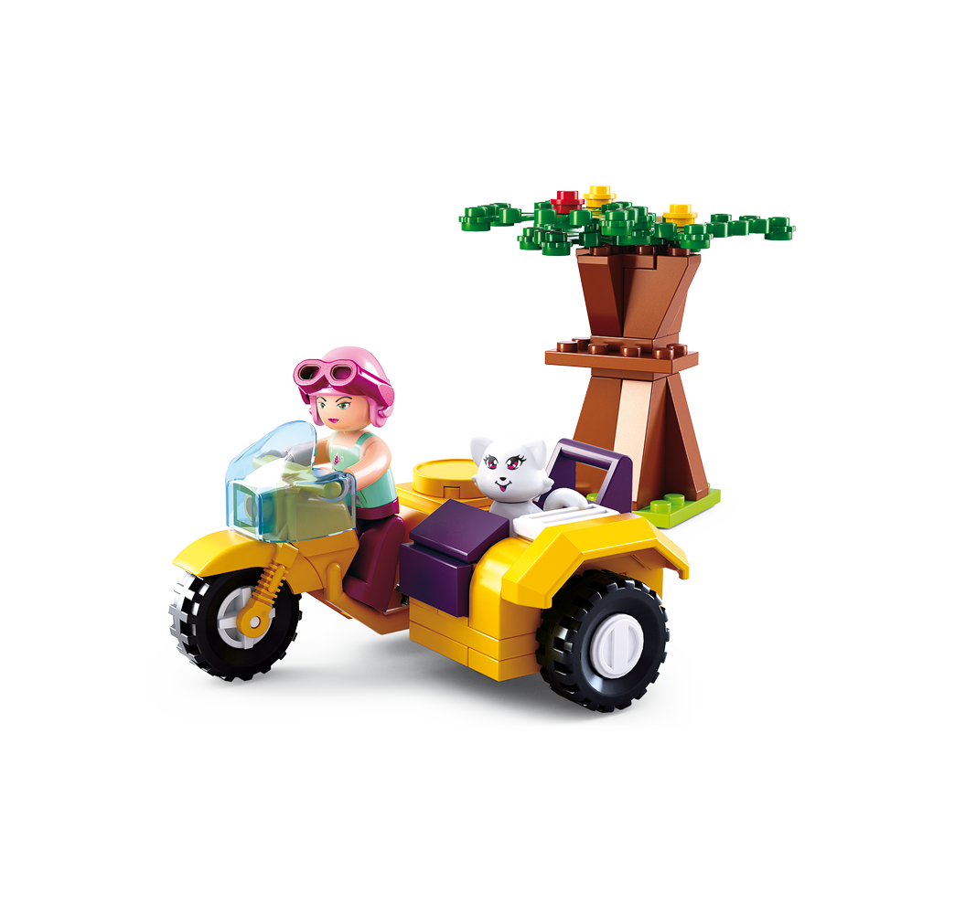 Klocki SLUBAN Motocykl 67 el. – kreatywna zabawka dla dziecka