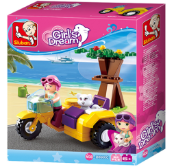 Klocki SLUBAN Motocykl 67 el. – kreatywna zabawka dla dziecka