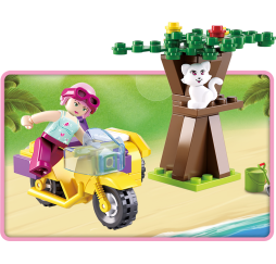 Klocki SLUBAN Motocykl 67 el. – kreatywna zabawka dla dziecka