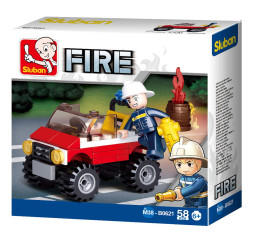 Klocki SLUBAN Fire Straż Pożarna 58 el. – zabawka dla dzieci