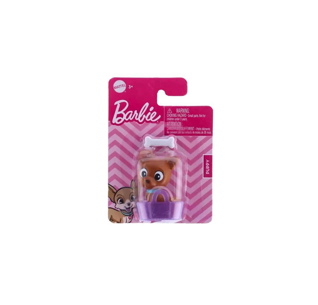 Barbie Mini Piesek w koszyku Puppy – figurka prezentowa Mattel