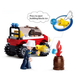 Klocki SLUBAN Fire Straż Pożarna 58 el. – zabawka dla dzieci