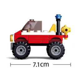Klocki SLUBAN Fire Straż Pożarna 58 el. – zabawka dla dzieci