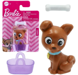 Barbie Mini Piesek w koszyku Puppy – figurka prezentowa Mattel