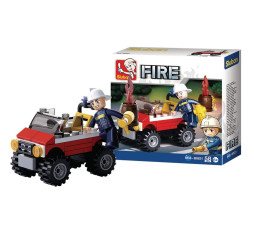 Klocki SLUBAN Fire Straż Pożarna 58 el. – zabawka dla dzieci
