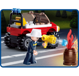 Klocki SLUBAN Fire Straż Pożarna 58 el. – zabawka dla dzieci