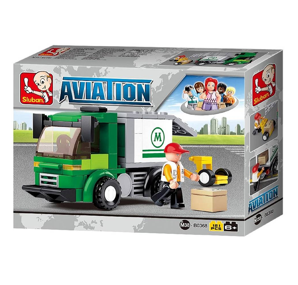 Klocki SLUBAN Aviation ciężarówka 121 – kreatywna zabawka dla dzieci