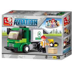 Klocki SLUBAN Aviation ciężarówka 121 – kreatywna zabawka dla dzieci