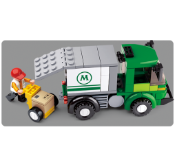 Klocki SLUBAN Aviation ciężarówka 121 – kreatywna zabawka dla dzieci