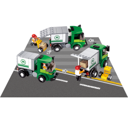 Klocki SLUBAN Aviation ciężarówka 121 – kreatywna zabawka dla dzieci