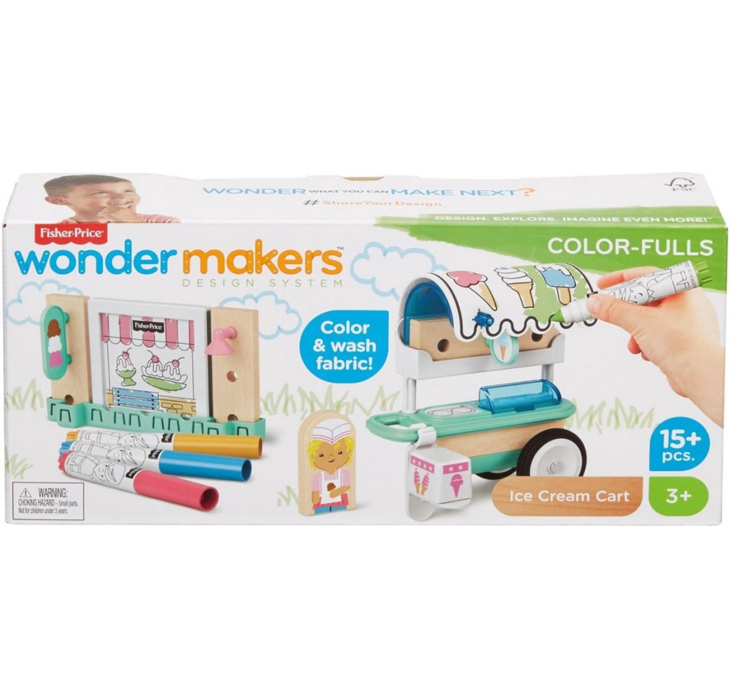 Fisher Price Wonder Makers wózek do lodów GLY26 – zabawka kreatywna