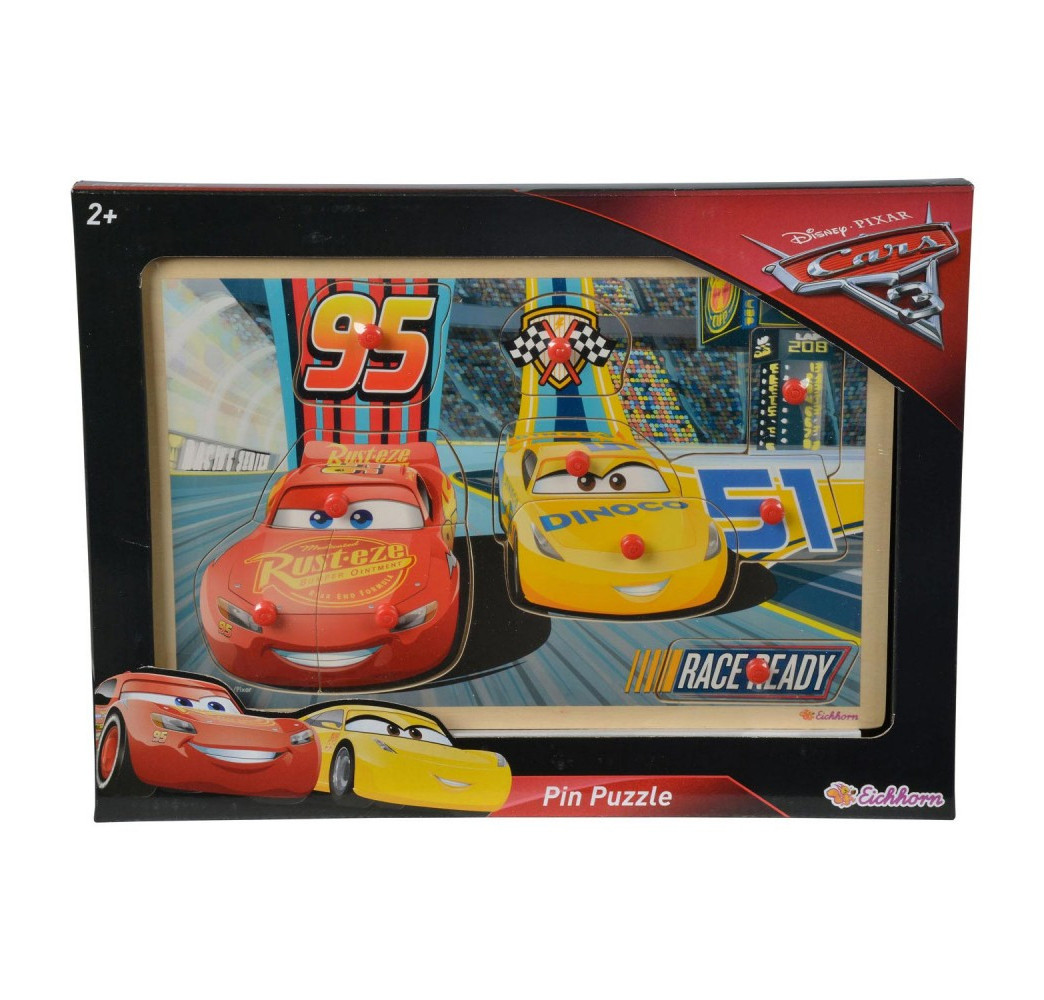 Puzzle drewniane Disney Cars 3 30x20 – prezent dla dziecka Clementoni