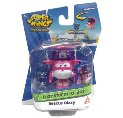 Super Wings robot transform Dizzy Rescue 5cm