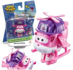 Super Wings robot transform Dizzy Rescue 5cm