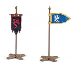 Schleich 42149 Zestaw flag – akcesoria rycerskie dla dzieci