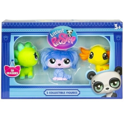 Hasbro Littlets Pet Shop 3D Erasers 3pak dla dzieci