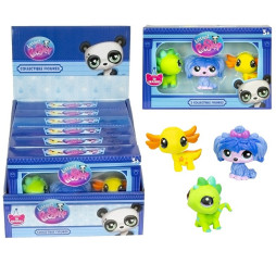 Hasbro Littlets Pet Shop 3D Erasers 3pak dla dzieci