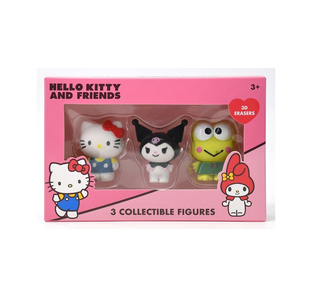 Hello Kitty 3D Erasers Keromi 3pak, gumki dla dzieci