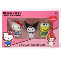 Hello Kitty 3D Erasers Keromi 3pak, gumki dla dzieci