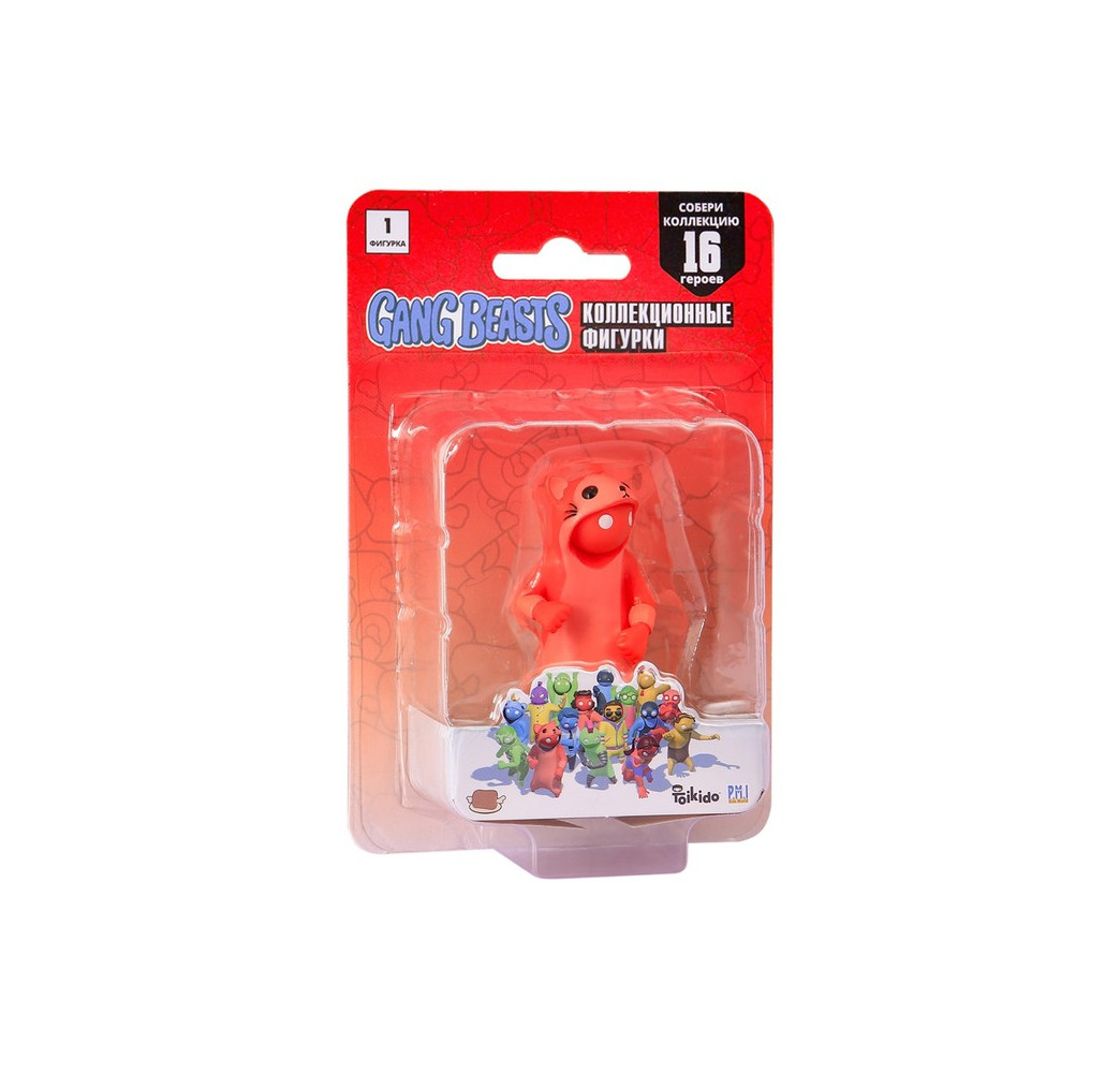 P.M.I. Gang Beasts series 1 H Kigu Red 7cm